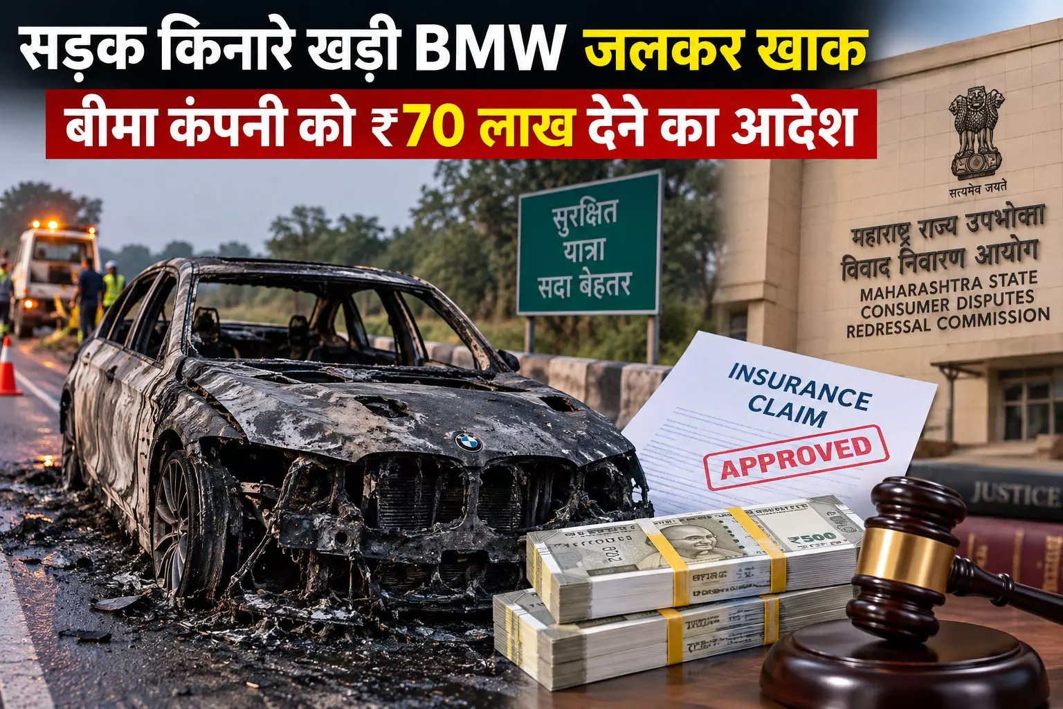 सड़क किनारे खड़ी BMW जलकर खाक बीमा कंपनी को ₹70 लाख देने का आदेश सड़क किनारे खड़ी BMW जलकर खाक बीमा कंपनी को ₹70 लाख देने का आदेश