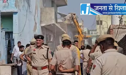 कुख्यात गैंगस्टर कौशल चौधरी का अवैध निर्माण ध्वस्त