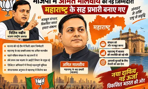 भाजपा में अमित मालवीय को नई जिम्मेदारी महाराष्ट्र के सह प्रभारी बनाए गए