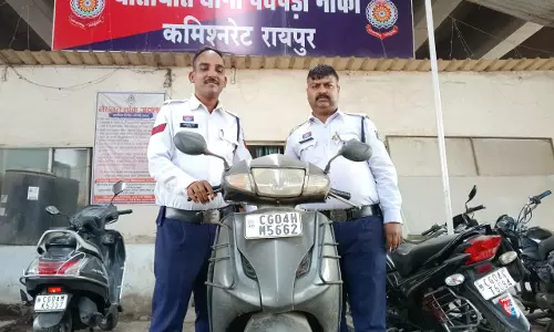 नो-पार्किंग में खड़ी थी चोरी की एक्टिवा ट्रैफिक पुलिस ने ऐसे पकड़ी
