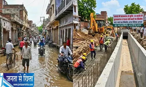 नाले में केक काटने के बाद मिली मंजूरी
