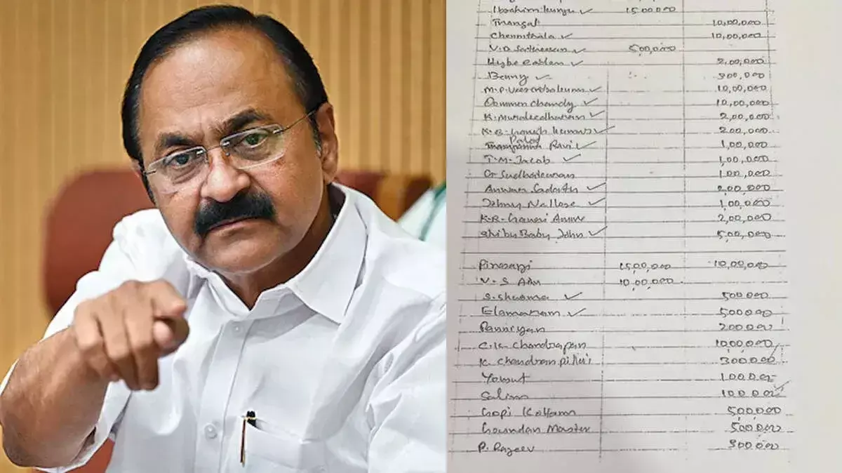 शोन जॉर्ज का बड़ा खुलासा: डायरी में वी डी सतीसन का नाम शोन जॉर्ज का बड़ा खुलासा: डायरी में वी डी सतीसन का नाम