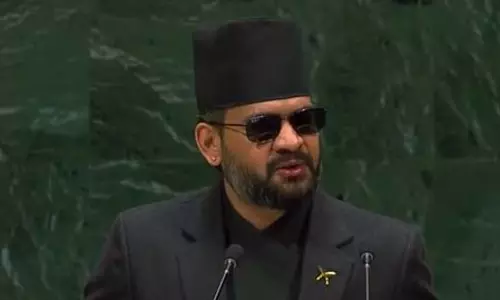 संयुक्त राष्ट्र महासभा: नेपाल ने भारत-चीन के साथ हिमालयन क्लाइमेट रेजिलिएंस मैकेनिज्म बनाने का रखा प्रस्ताव संयुक्त राष्ट्र महासभा: नेपाल ने भारत-चीन के साथ हिमालयन क्लाइमेट रेजिलिएंस मैकेनिज्म बनाने का रखा प्रस्ताव