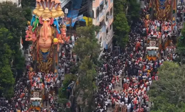 4 किमी के लिए 6 घंटे: खैरताबाद गणेश टस्कर को चला रहा आदमी 4 किमी के लिए 6 घंटे: खैरताबाद गणेश टस्कर को चला रहा आदमी