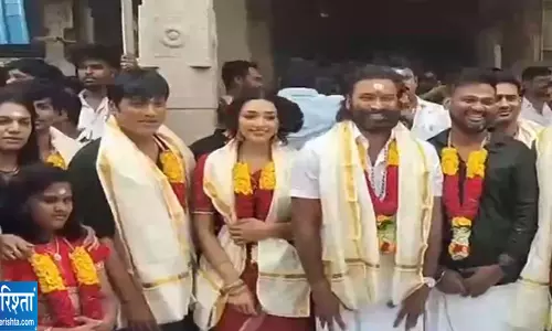 नई फिल्म से पहले मंदिर पहुंचे धनुष वडिवेलु के साथ पूजा में हुए शामिल नई फिल्म से पहले मंदिर पहुंचे धनुष वडिवेलु के साथ पूजा में हुए शामिल