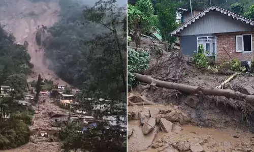 रिम्बी गांव में भूस्खलन का कहर, भारी बारिश से घर और सड़कें क्षतिग्रस्त