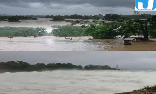 24 घंटे की बारिश से सरगी नाला उफना, भारी वाहनों की आवाजाही बंद