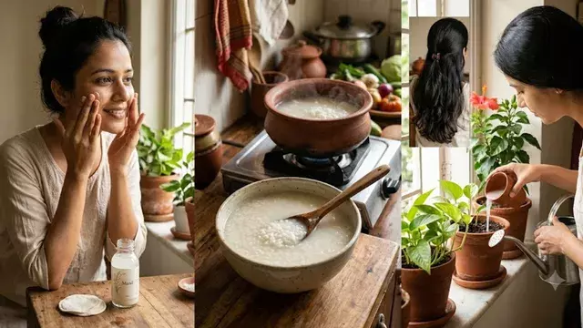 चावल का मांड नहीं कचरा, त्वचा-बालों और पौधों के लिए है फायदेमंद चावल का मांड नहीं कचरा, त्वचा-बालों और पौधों के लिए है फायदेमंद