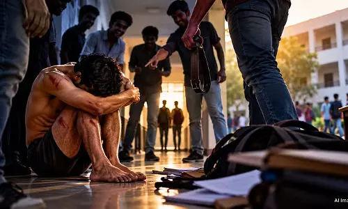 कॉलेज में रैगिंग का मामला, दो BBA छात्रों को बाइक पर ले जाकर बेल्ट से पीटा, पांच सीनियर गिरफ्तार कॉलेज में रैगिंग का मामला, दो BBA छात्रों को बाइक पर ले जाकर बेल्ट से पीटा, पांच सीनियर गिरफ्तार