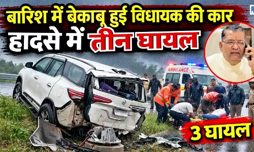गंगा एक्सप्रेसवे पर BJP विधायक की कार हादसे का शिकार, खंभे से टकराई फॉर्च्यूनर
