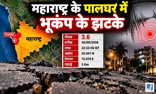 राजधानी में भूकंप के झटके, रिक्टर स्केल पर 3.6 रही तीव्रता