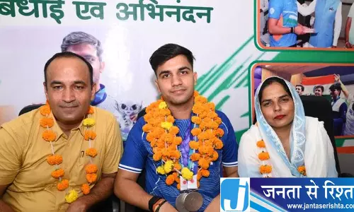 कैथल में एशियाड रजत पदक विजेता का स्वागत कैथल में एशियाड रजत पदक विजेता का स्वागत