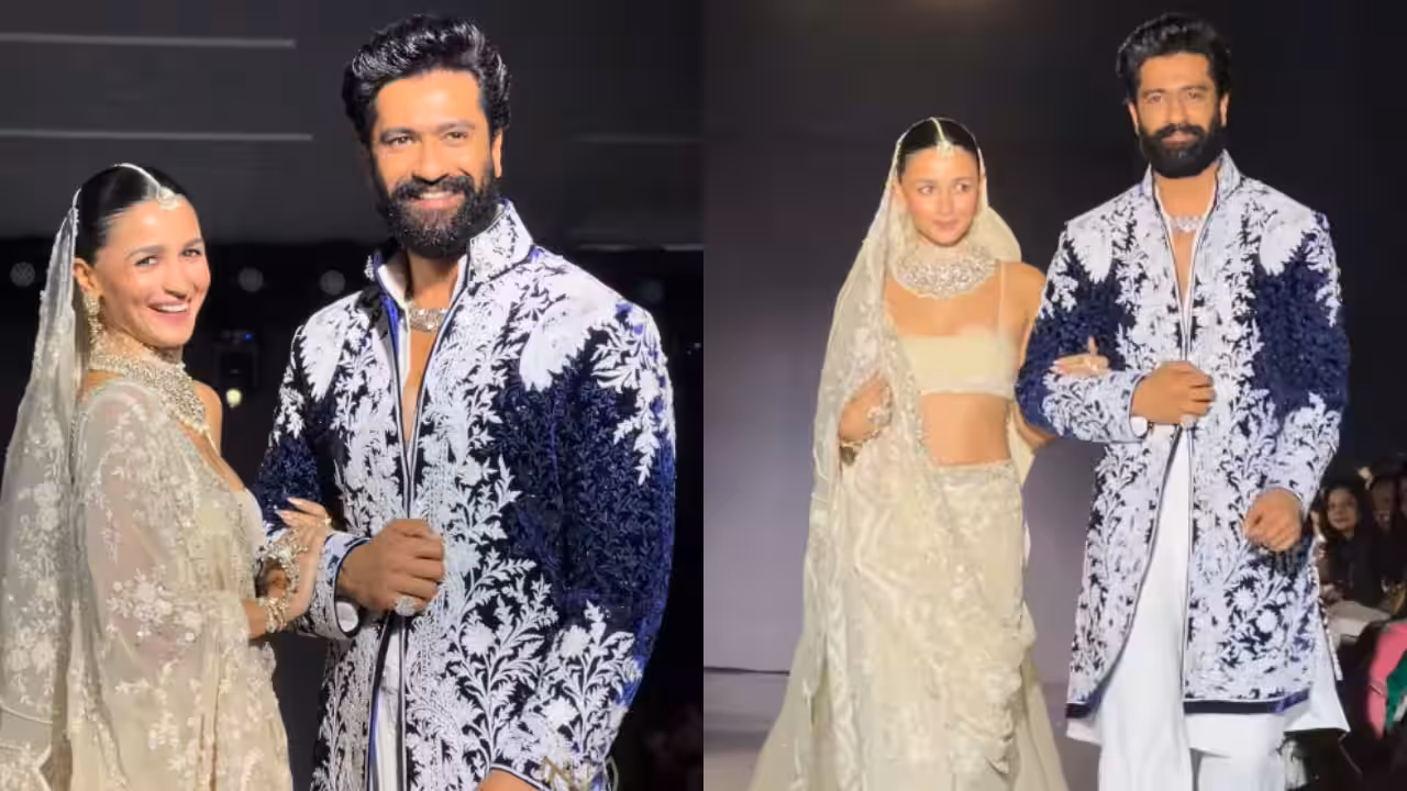मनीष मल्होत्रा के मिजवान शो में आलिया-विक्की ने बिखेरा जलवा, रैंप पर हुआ छोटा सा वाकया