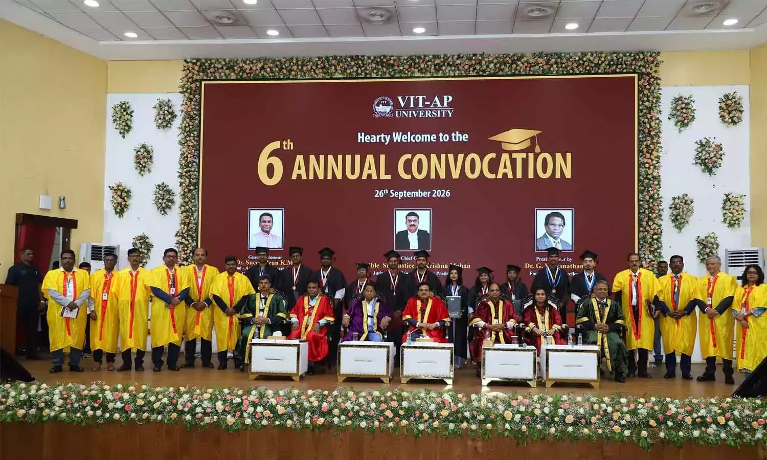 VIT-AP विश्वविद्यालय में छठा वार्षिक दीक्षांत समारोह आयोजित; 3,877 स्नातकों को डिग्रियाँ प्राप्त हुईं VIT-AP विश्वविद्यालय में छठा वार्षिक दीक्षांत समारोह आयोजित; 3,877 स्नातकों को डिग्रियाँ प्राप्त हुईं