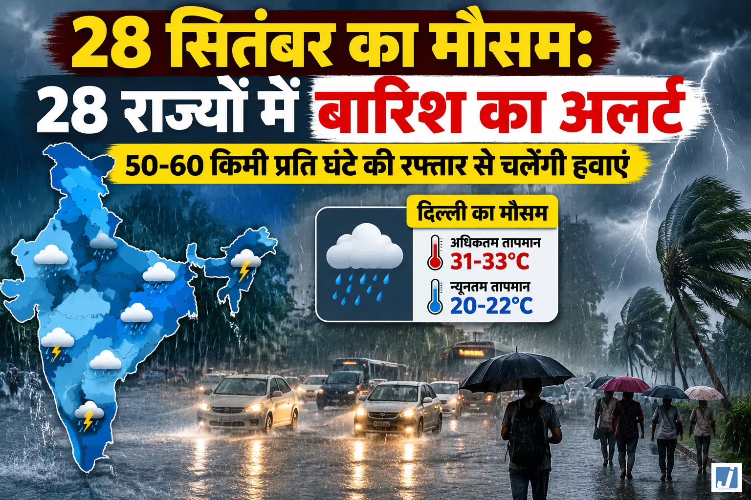 WEATHER ALERT: 28 राज्यों में बारिश का अलर्ट WEATHER ALERT: 28 राज्यों में बारिश का अलर्ट