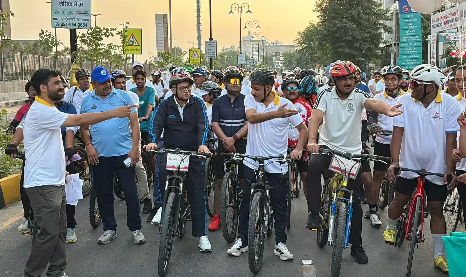 हेल्दी हार्ट साइक्लोथॉन में डीजीपी ने बढ़ाया हौसला, 12 किमी साइकिल चलाई