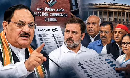 मतदाता सूची SIR को लेकर सियासी घमासान तेज, जेपी नड्डा ने राहुल गांधी समेत विपक्ष पर साधा निशाना मतदाता सूची SIR को लेकर सियासी घमासान तेज, जेपी नड्डा ने राहुल गांधी समेत विपक्ष पर साधा निशाना
