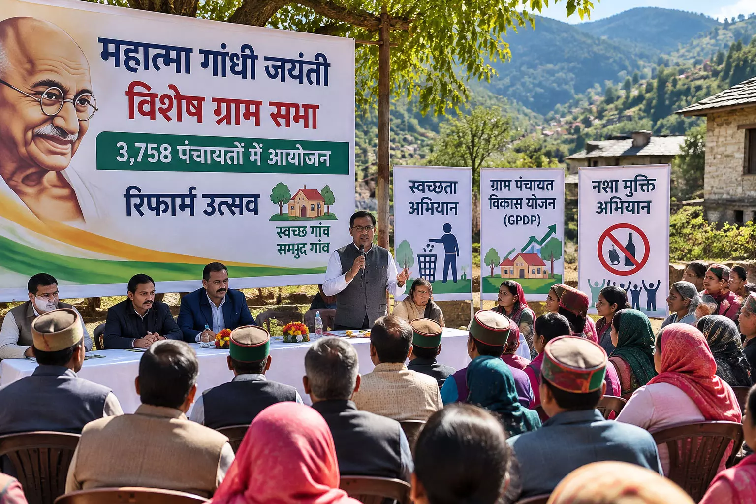 गांधी जयंती पर हिमाचल की 3,758 पंचायतों में होगी विशेष ग्राम सभा, तीन माह चलेगा रिफार्म उत्सव गांधी जयंती पर हिमाचल की 3,758 पंचायतों में होगी विशेष ग्राम सभा, तीन माह चलेगा रिफार्म उत्सव