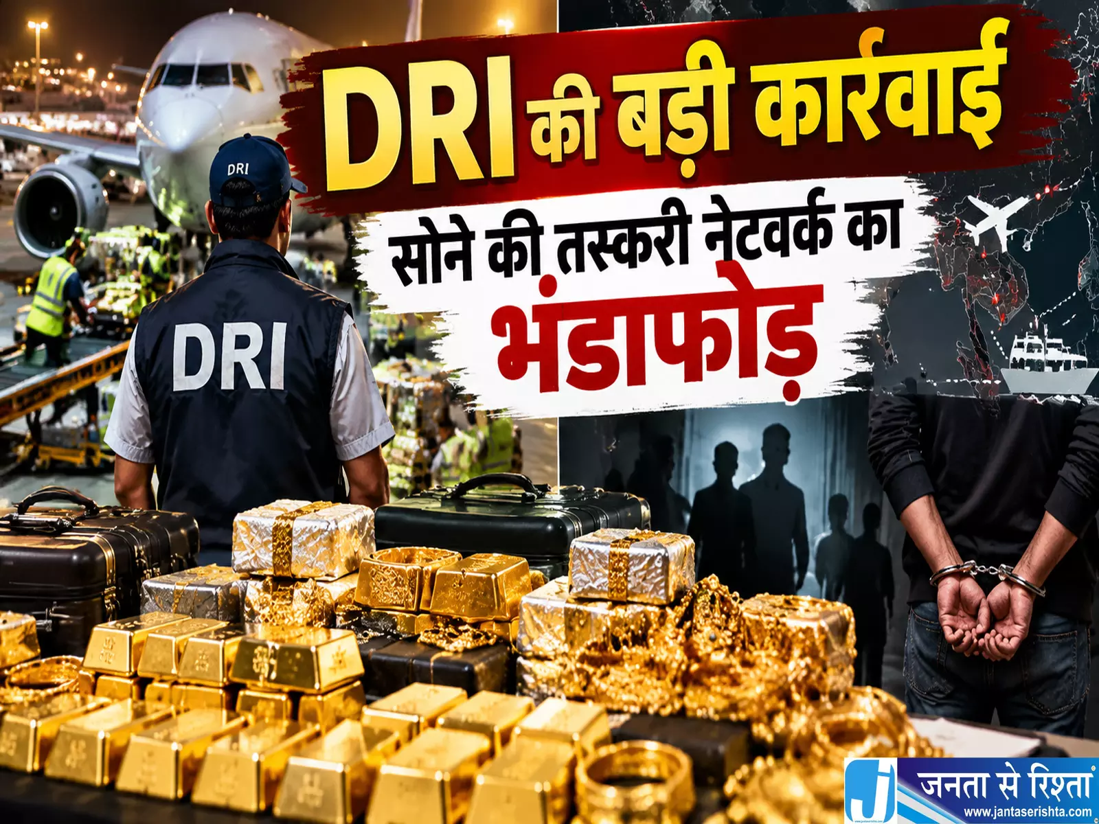 DRI की बड़ी कार्रवाई सोने की तस्करी नेटवर्क का भंडाफोड़ DRI की बड़ी कार्रवाई सोने की तस्करी नेटवर्क का भंडाफोड़