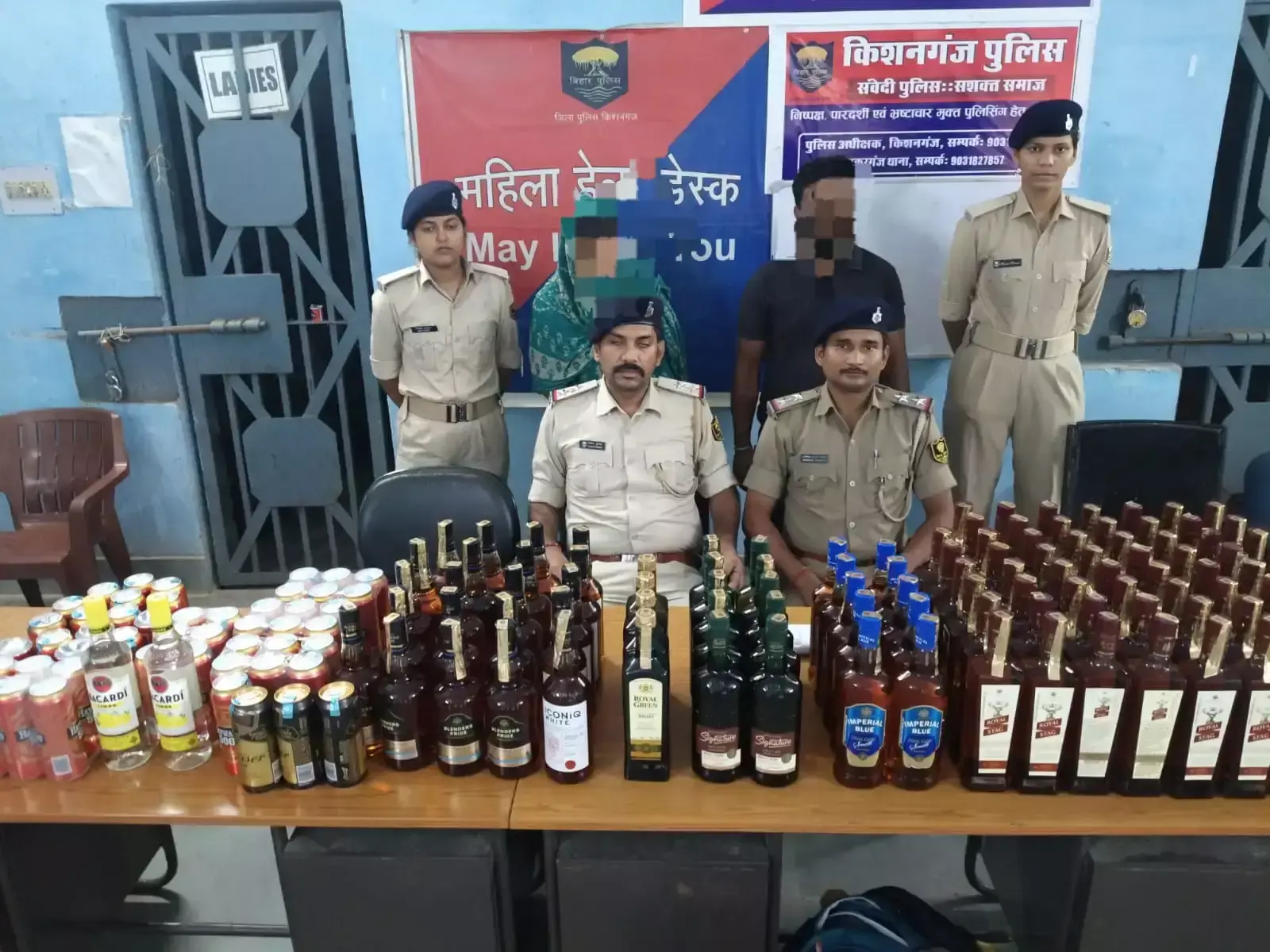106.25 लीटर विदेशी शराब के साथ दो तस्कर पुलिस के हत्थे चढ़े