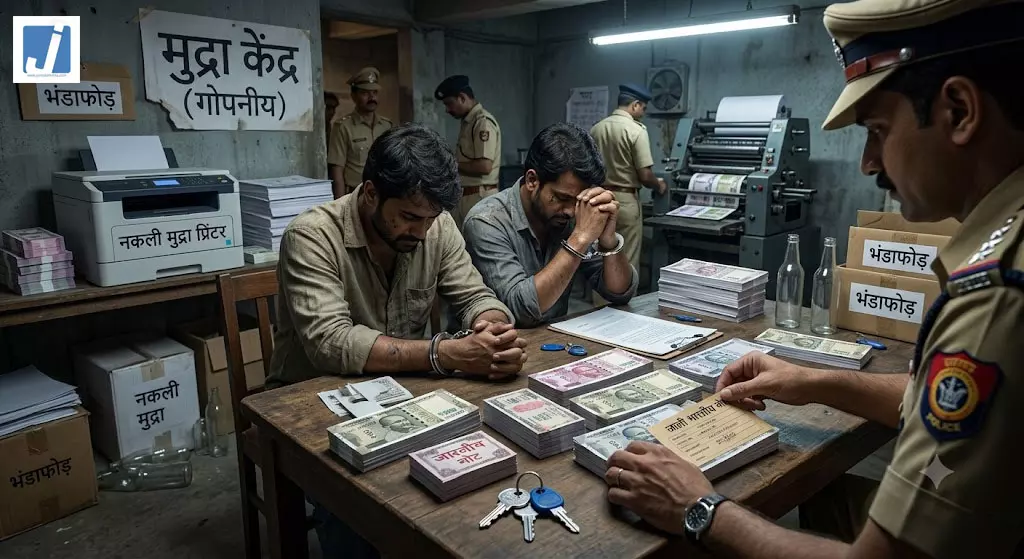 नकली नोट छापने का भंडाफोड़, तीन आरोपी गिरफ्तार नकली नोट छापने का भंडाफोड़, तीन आरोपी गिरफ्तार