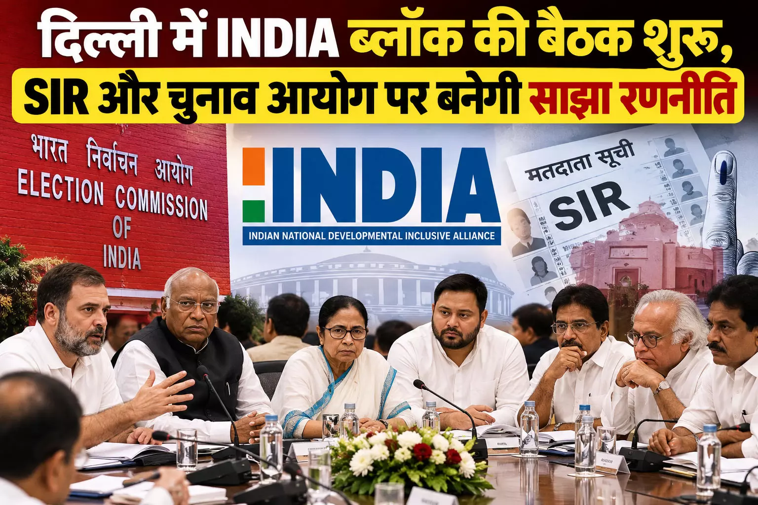दिल्ली में INDIA ब्लॉक की बैठक शुरू, SIR और चुनाव आयोग पर बनेगी साझा रणनीति