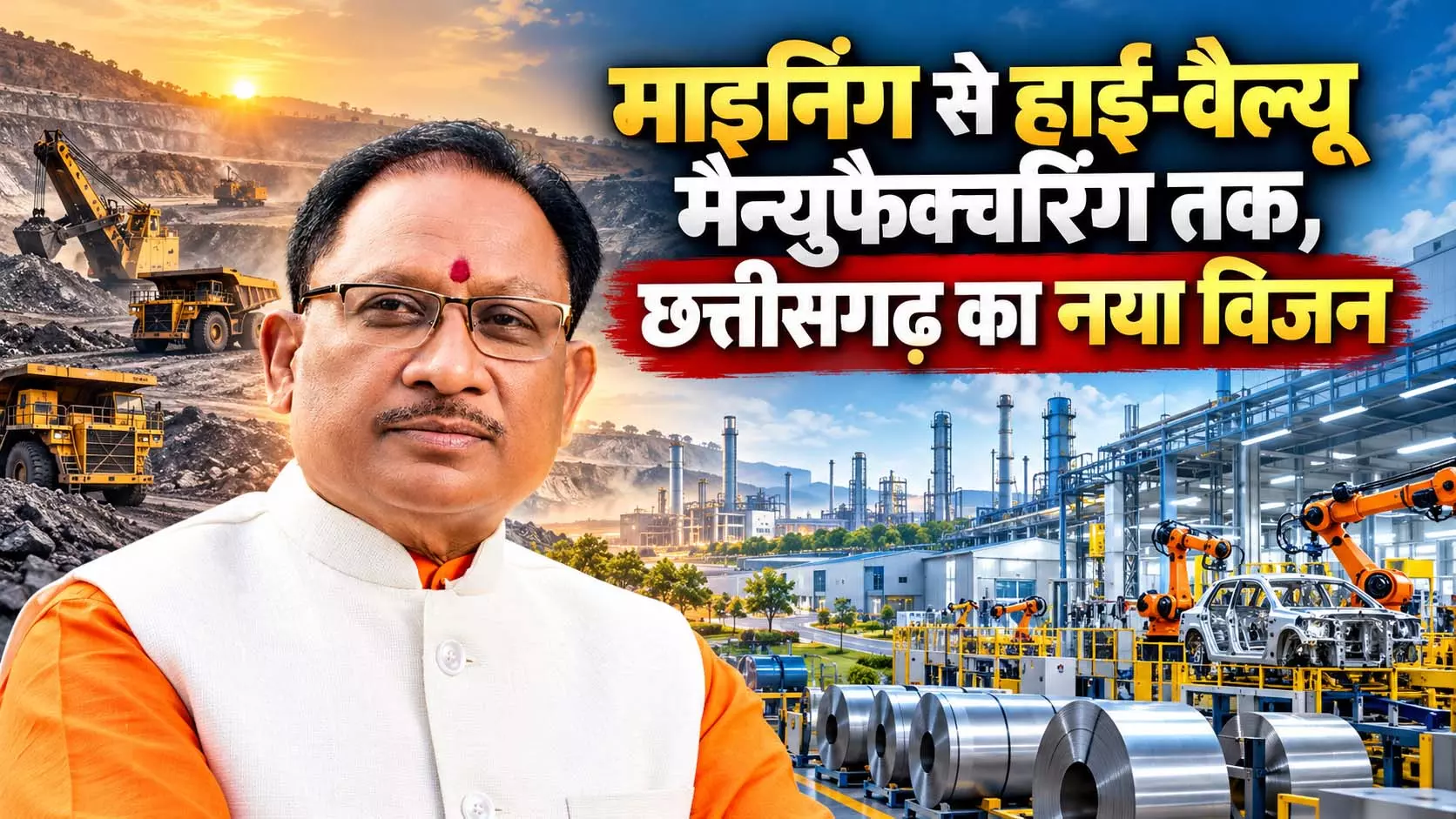 माइनिंग से हाई-वैल्यू मैन्युफैक्चरिंग तक, छत्तीसगढ़ का नया विजन माइनिंग से हाई-वैल्यू मैन्युफैक्चरिंग तक, छत्तीसगढ़ का नया विजन
