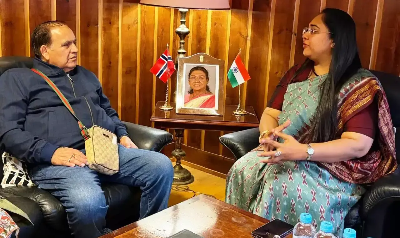 नॉर्वे प्रवास में भारतीय दूतावास प्रमुख से मिले विधानसभा अध्यक्ष पठानिया