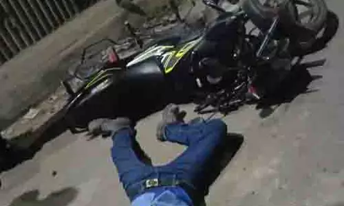 पावर प्लांट के सामने ट्रेलर की चपेट में आया बाइक सवार, मौत