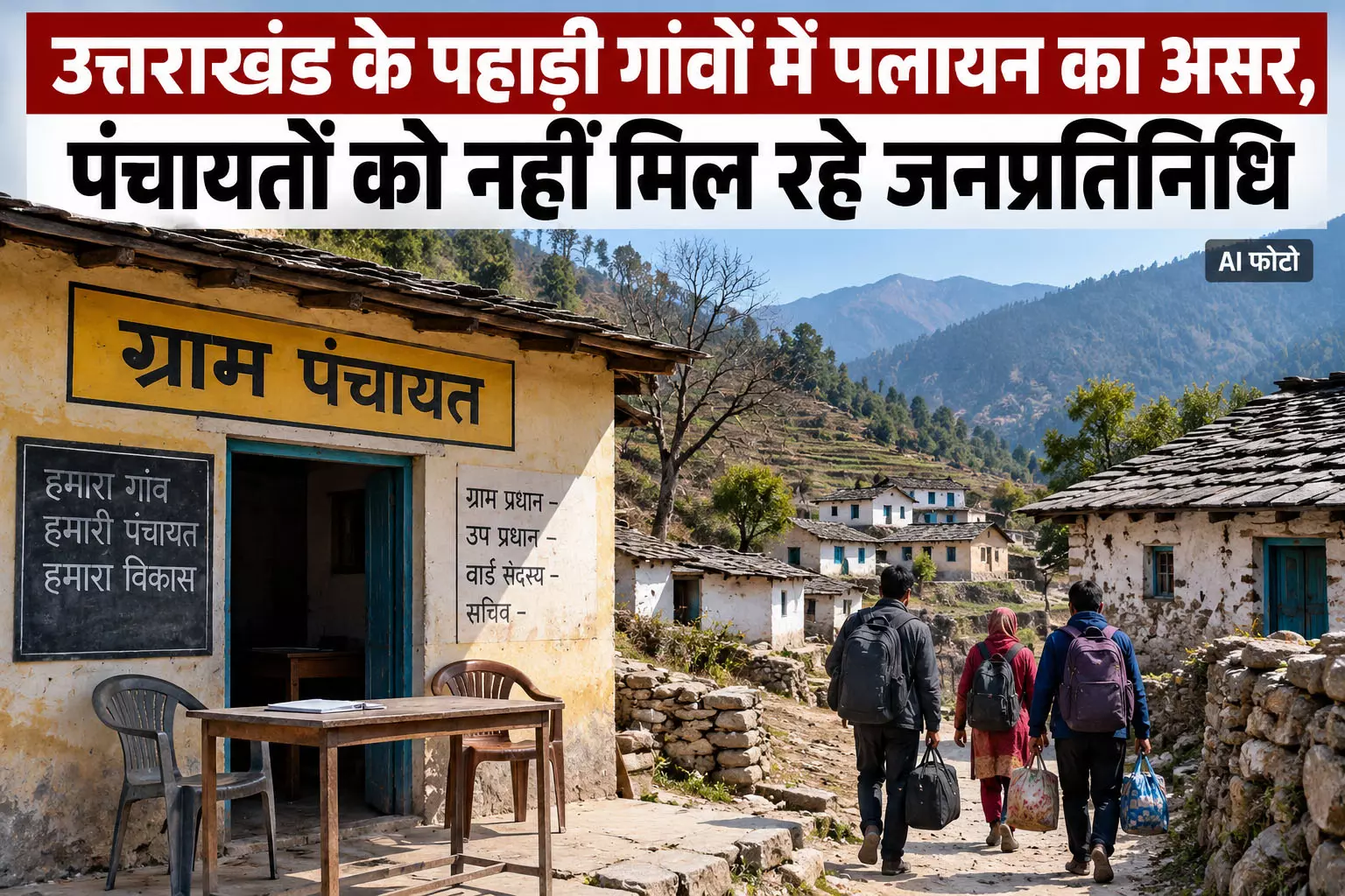 उत्तराखंड के पहाड़ी गांवों में पलायन का असर, पंचायतों को नहीं मिल रहे जनप्रतिनिधि उत्तराखंड के पहाड़ी गांवों में पलायन का असर, पंचायतों को नहीं मिल रहे जनप्रतिनिधि