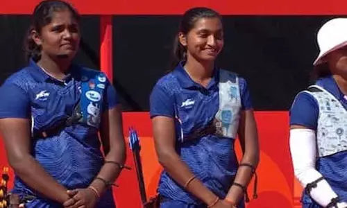 भारतीय महिला रिकर्व तीरंदाजी टीम ने कोरिया को हराकर जीता स्वर्ण पदक भारतीय महिला रिकर्व तीरंदाजी टीम ने कोरिया को हराकर जीता स्वर्ण पदक
