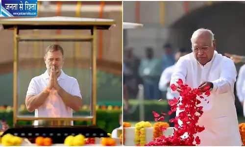 गांधी जयंती पर कांग्रेस ने दी श्रद्धांजलि, राहुल बोले- अन्याय के आगे कभी न झुकना सिखाया