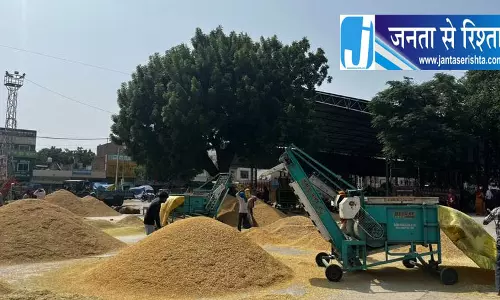 सिरसा मंडियों में धान के ढेर सिरसा मंडियों में धान के ढेर