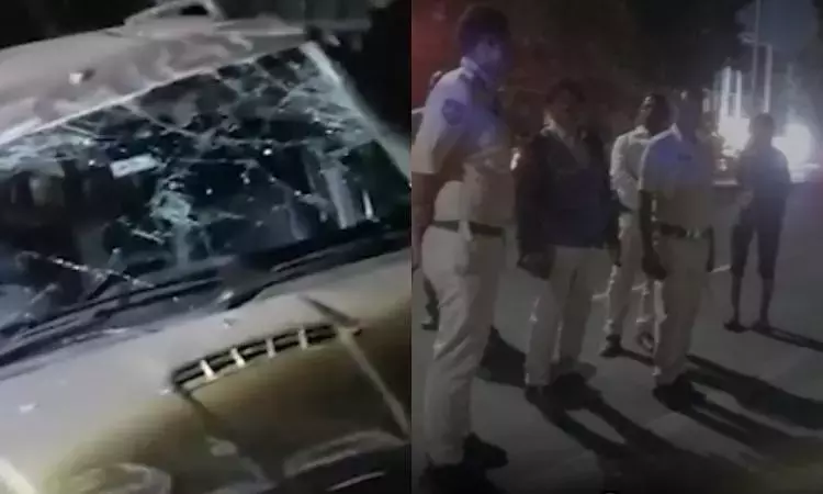 बंजारा हिल्स: युवक ने खोया स्कॉर्पियो पर नियंत्रण, पेड़ से टकराई