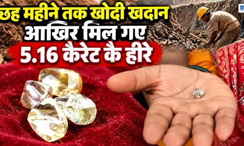 छह महीने की मेहनत के बाद चमकी दंपति की किस्मत, खदान में मिले चार हीरे छह महीने की मेहनत के बाद चमकी दंपति की किस्मत, खदान में मिले चार हीरे