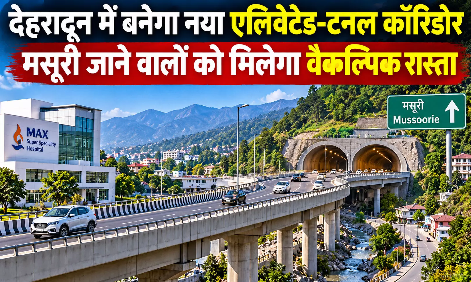 देहरादून में बनेगा नया एलिवेटेड-टनल कॉरिडोर, मसूरी जाने वालों को मिलेगा वैकल्पिक रास्ता देहरादून में बनेगा नया एलिवेटेड-टनल कॉरिडोर, मसूरी जाने वालों को मिलेगा वैकल्पिक रास्ता