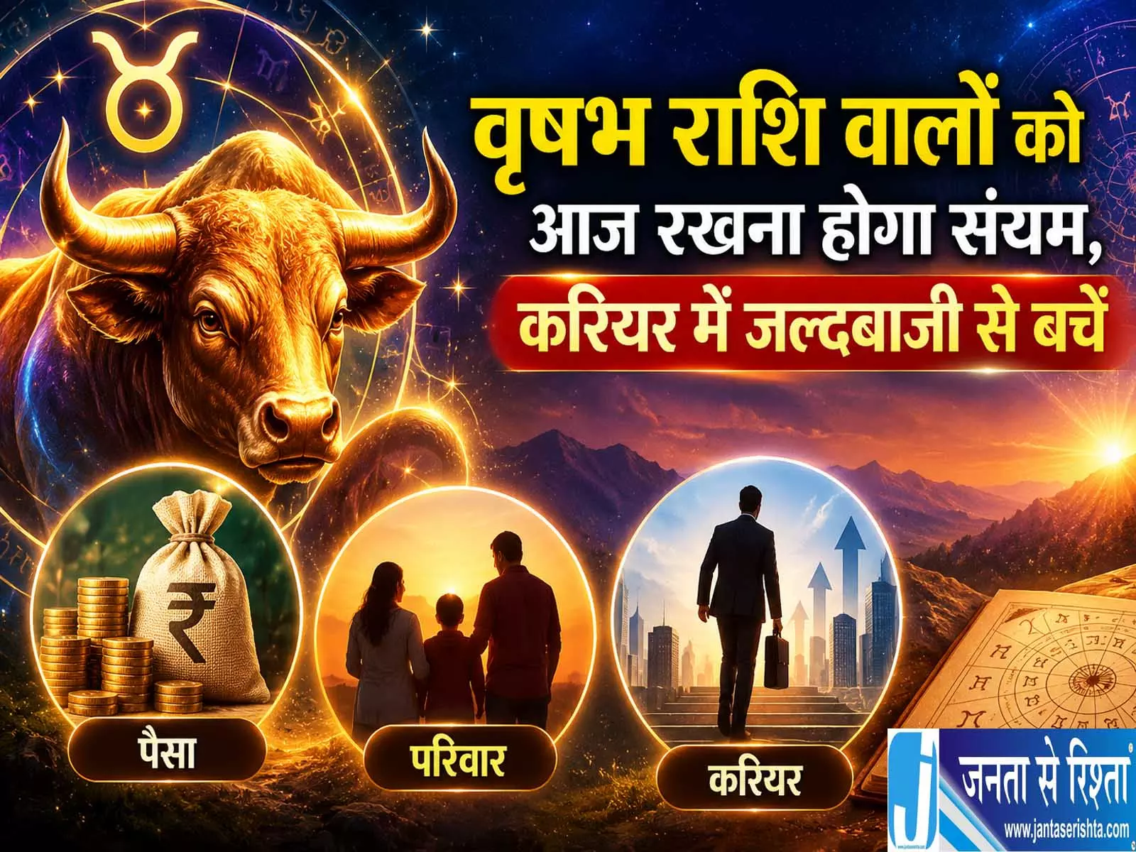 वृषभ राशि वालों को आज रखना होगा संयमकरियर में जल्दबाजी से बचें वृषभ राशि वालों को आज रखना होगा संयमकरियर में जल्दबाजी से बचें