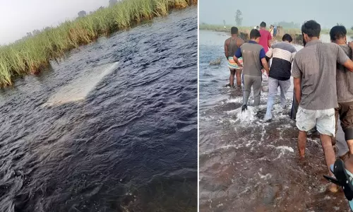 बाढ़ के तेज बहाव में स्कूली बच्चों से भरी बोलेरो बही, पांच बच्चों को सुरक्षित निकाला बाढ़ के तेज बहाव में स्कूली बच्चों से भरी बोलेरो बही, पांच बच्चों को सुरक्षित निकाला