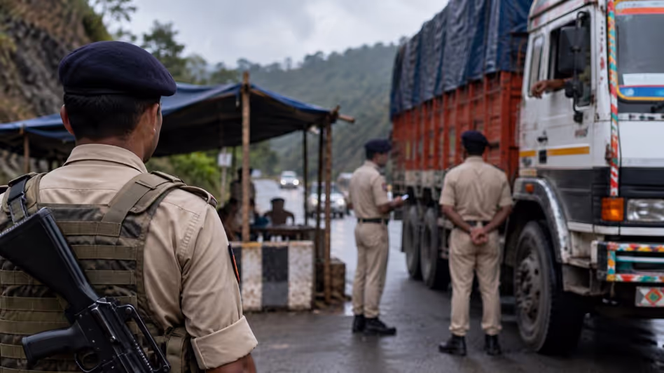 मेघालय: ट्रकों से अवैध वसूली पर बड़ी कार्रवाई, 4 जवान सस्पेंड मेघालय: ट्रकों से अवैध वसूली पर बड़ी कार्रवाई, 4 जवान सस्पेंड