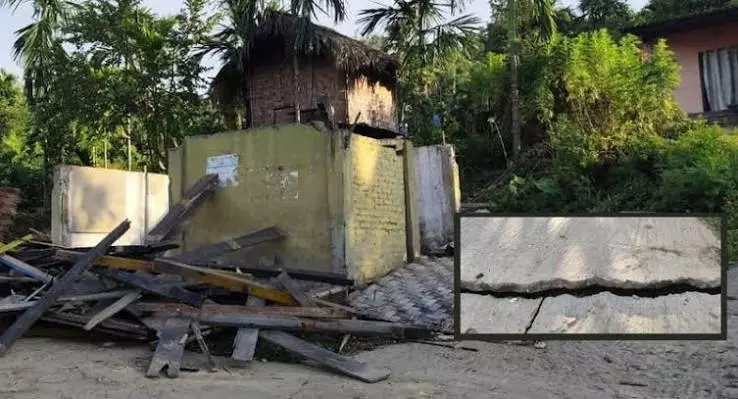 असम: लेडो में ज़मीन पर पड़ीं दरारें, 100 परिवारों पर संकट असम: लेडो में ज़मीन पर पड़ीं दरारें, 100 परिवारों पर संकट