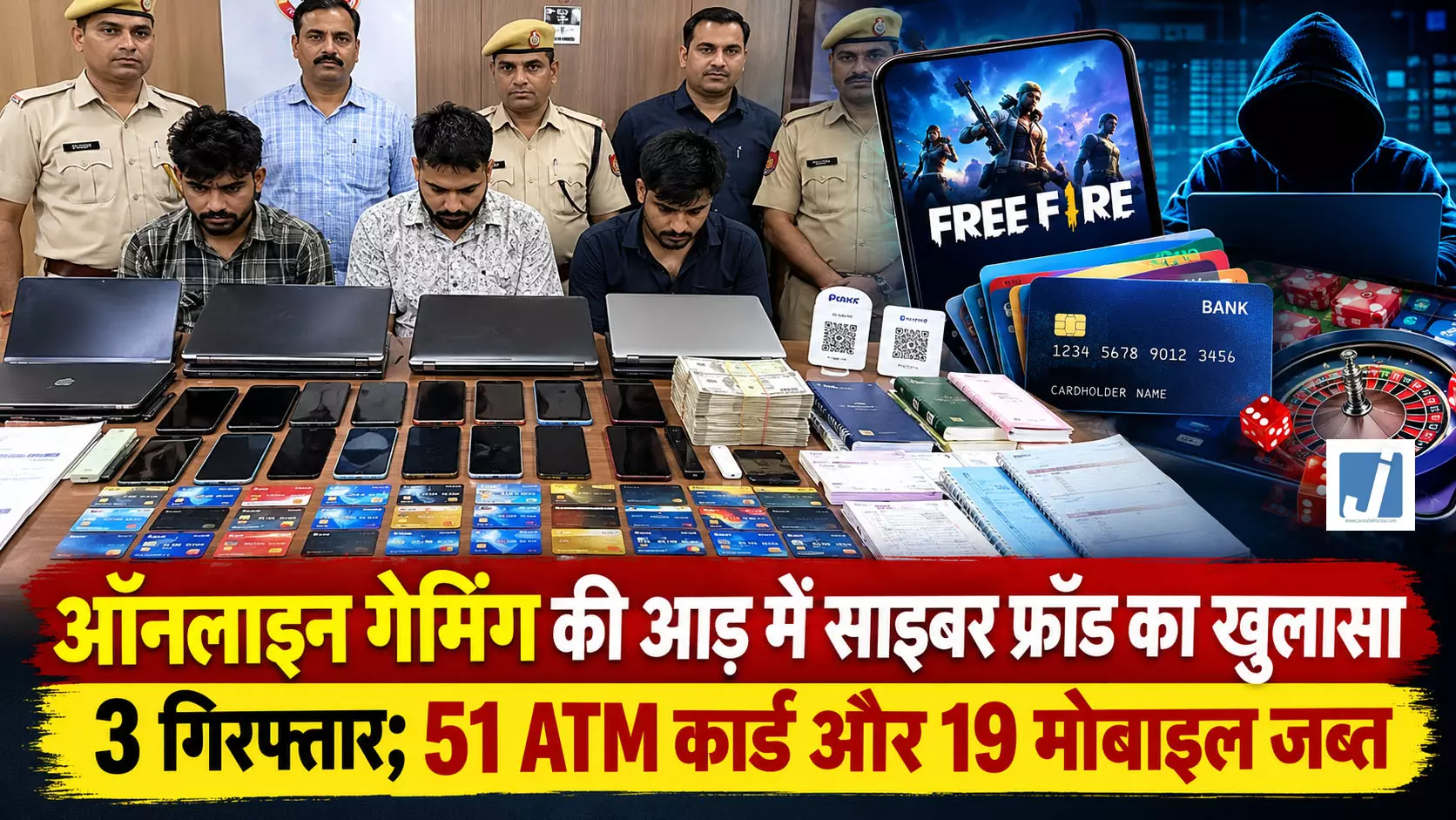 पुलिस ने ऑनलाइन गेमिंग से जुड़े साइबर फ्रॉड गिरोह का किया भंडाफोड़, धरे गए तीन आरोपी पुलिस ने ऑनलाइन गेमिंग से जुड़े साइबर फ्रॉड गिरोह का किया भंडाफोड़, धरे गए तीन आरोपी