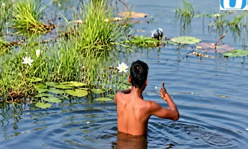 कुरइन पत्ता लेने गया बेटा तालाब में डूबा, जितिया के दिन घर में मातम