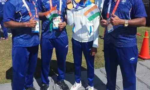 मेरे पिता को मेरी सफलता का श्रेय जाता है, तीरंदाजी में गोल्ड जीतने वाली कीर्ति शर्मा का बयान मेरे पिता को मेरी सफलता का श्रेय जाता है, तीरंदाजी में गोल्ड जीतने वाली कीर्ति शर्मा का बयान