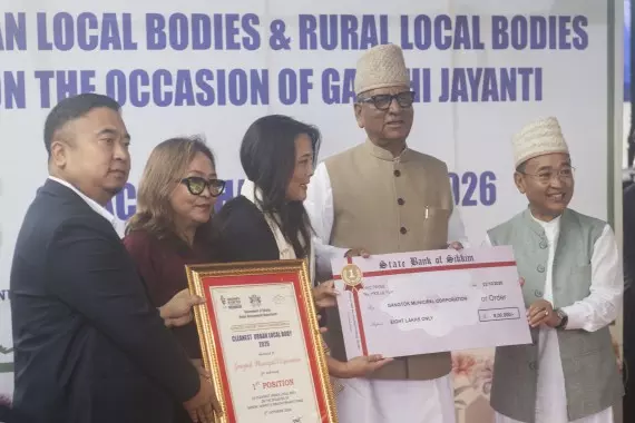 सफाई में नंबर-1 गंगटोक, सिक्किम की सबसे साफ ULB का सम्मान सफाई में नंबर-1 गंगटोक, सिक्किम की सबसे साफ ULB का सम्मान