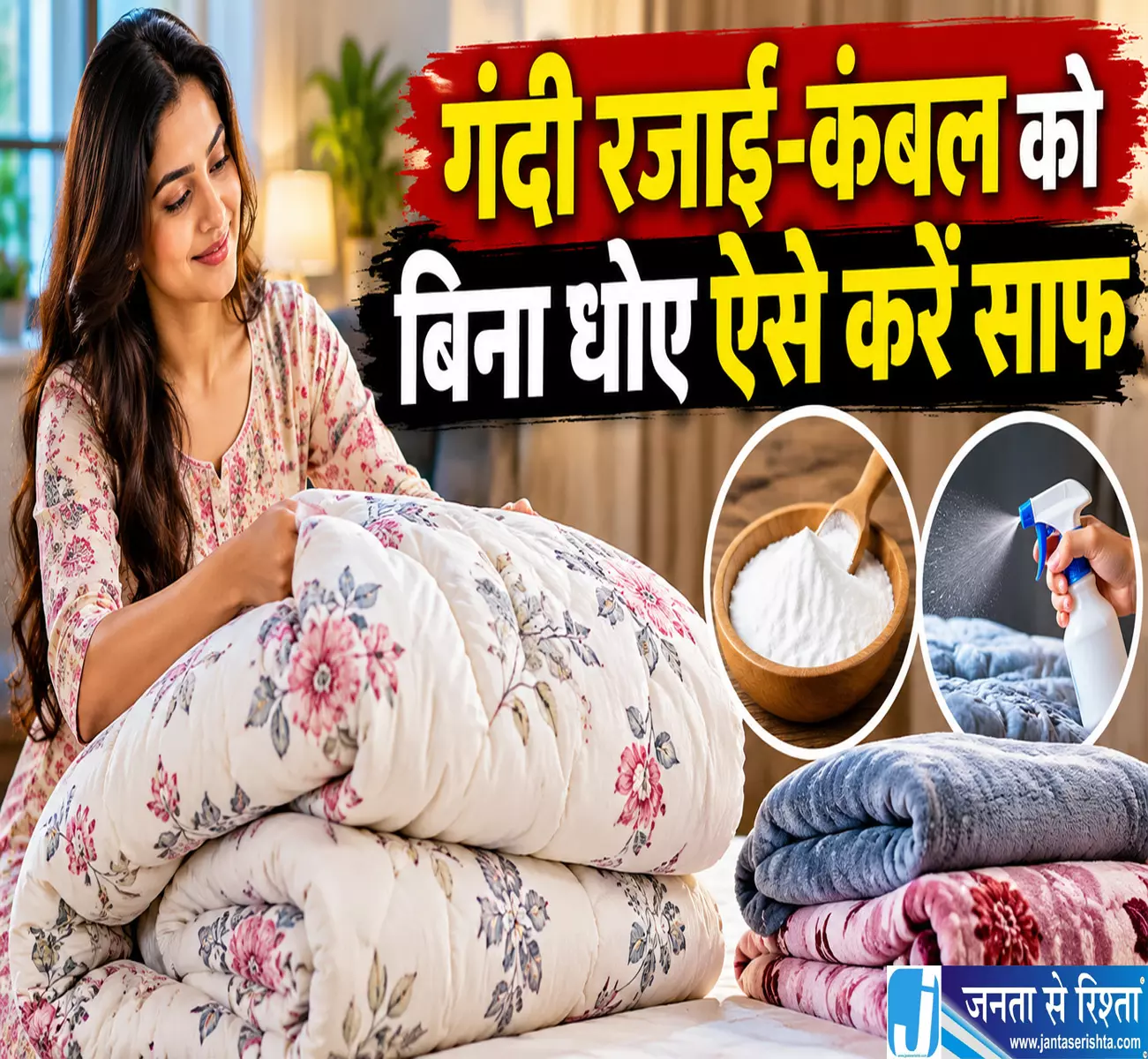 रजाई कंबल से आ रही बदबू बिना धोए ऐसे करें दूर रजाई कंबल से आ रही बदबू बिना धोए ऐसे करें दूर