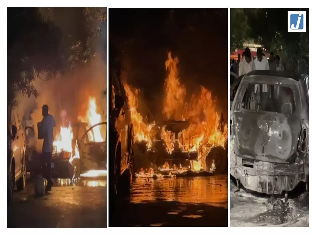 FIRE VIDEO: रायपुर में चलती कार बनी आग का गोला FIRE VIDEO: रायपुर में चलती कार बनी आग का गोला
