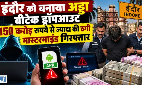 B.Tech ड्रॉपआउट निकला साइबर ठगी का मास्टरमाइंड, 150 करोड़ का फ्रॉड B.Tech ड्रॉपआउट निकला साइबर ठगी का मास्टरमाइंड, 150 करोड़ का फ्रॉड