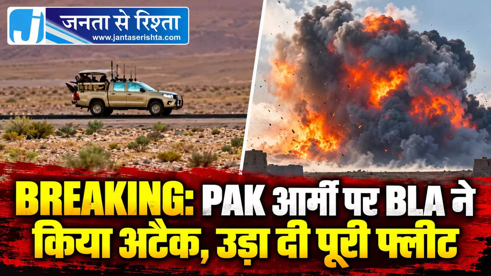 BREAKING: PAK आर्मी पर BLA ने किया अटैक, उड़ा दी पूरी फ्लीट BREAKING: PAK आर्मी पर BLA ने किया अटैक, उड़ा दी पूरी फ्लीट
