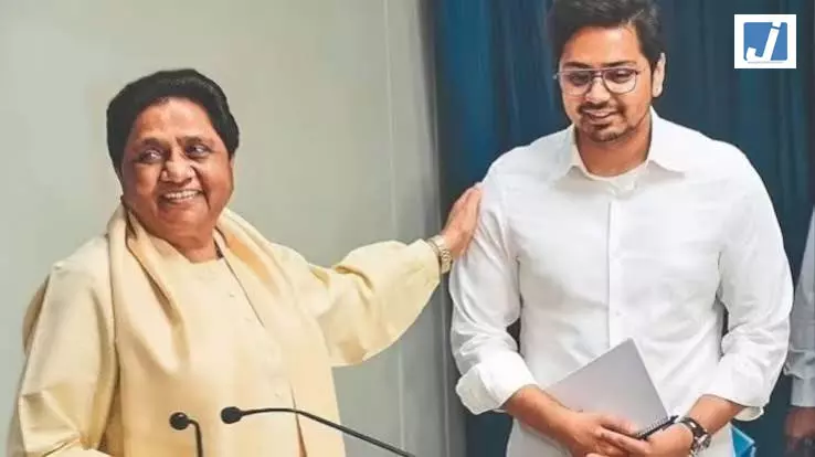 मायावती ने आकाश आनंद को सौंपी बड़ी जिम्मेदारी मायावती ने आकाश आनंद को सौंपी बड़ी जिम्मेदारी