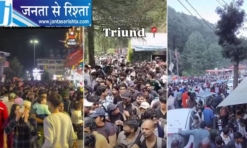 दिल्ली से छुट्टियां मनाने निकले लोग, पहाड़ों पर भारी भीड़